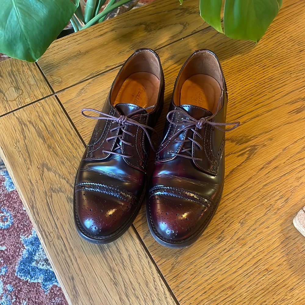 Madewell Burgundy Leather Oxford Shoes
